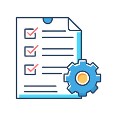 Aufkleber - checklist document icon representing project task management and to-do lists