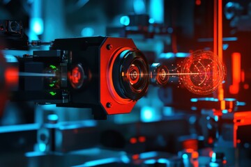 Poster - Advanced technology in a high-tech manufacturing facility showcasing precision engineering