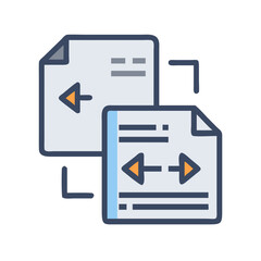 Poster - Code File Transfer Icon Representing Development and Data Migration