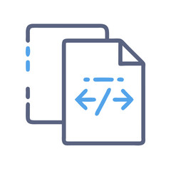 Poster - Code File Transfer Icon Representing Development and Data Migration