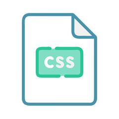 Aufkleber - CSS File Icon Representing Stylesheet Design and Web Page Styling