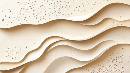 Poster - abstract background with soft ecru tones dotted design and eggshell paper texture