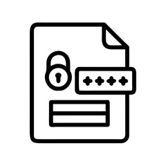 Leinwandbilder - File with Password Icon Representing Secure Data Protection and Encryption
