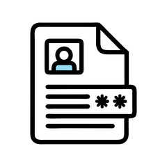 Leinwandbilder - File with Password Icon Representing Secure Data Protection and Encryption
