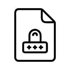 Leinwandbilder - File with Password Icon Representing Secure Data Protection and Encryption