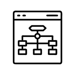 Poster - Flowchart Icon Representing Logic Structure and Algorithm Design