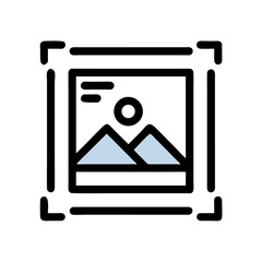 Leinwandbilder - Image in Frame Icon Representing Graphic Interface and Visual Design