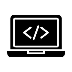 Poster - Laptop with CSS Icon Representing Front-End Web Development and Styling