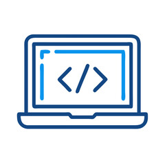Poster - Laptop with CSS Icon Representing Front-End Web Development and Styling