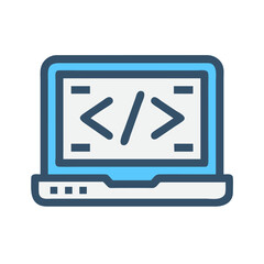 Poster - Laptop with CSS Icon Representing Front-End Web Development and Styling