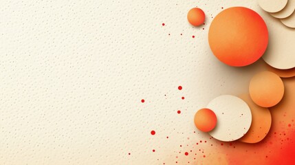 Poster - abstract background with soft ecru tones dotted design and eggshell paper texture