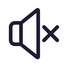 Poster - Mute Speaker Icon Representing Volume Control and Disabled Audio Output