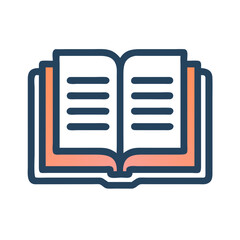 Poster - Open Book Icon Representing Reading Material and Educational Content