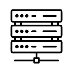 Aufkleber - Server Stack Icon Representing Web Hosting Infrastructure and Data Management