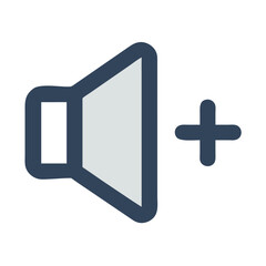 Poster - Speaker with Plus Icon Representing Volume Increase and Audio Amplification