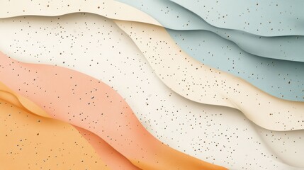 Poster - abstract background with soft ecru tones dotted design and eggshell paper texture