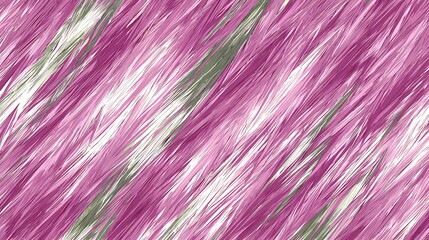 Poster - Abstract Arrangement of Textured Diagonal Lines in Shades of Pink Green and White Composition Design.