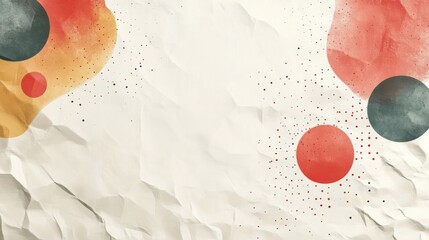 Poster - abstract background with soft ecru tones dotted design and eggshell paper texture