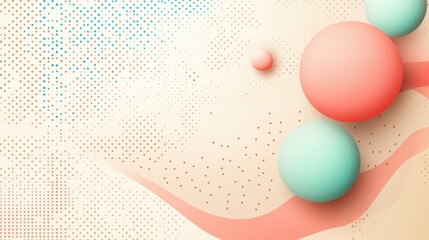 Poster - abstract background with soft ecru tones dotted design and eggshell paper texture