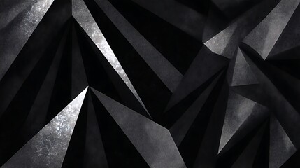 Poster - Abstract Geometric Composition of Dark Tonal Angles and Lines in a Contemporary Style Art Form.