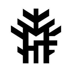 Poster - Abstract Geometric Symbol Intertwined Lines and Sharp Angles Visual Creation Art Piece Design.