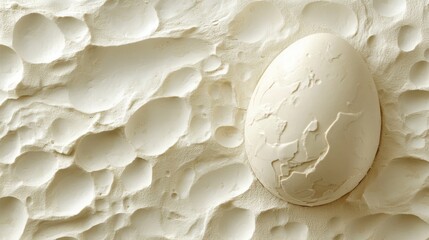 Poster - abstract background with soft ecru tones dotted design and eggshell paper texture