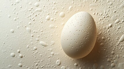 Poster - abstract background with soft ecru tones dotted design and eggshell paper texture