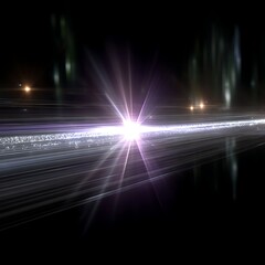 Poster - Abstract Light Burst Streaks with Dynamic Radiance on Dark Backdrop Artistry Design
