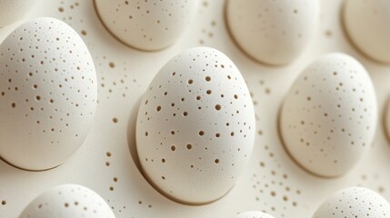 Poster - abstract background with soft ecru tones dotted design and eggshell paper texture