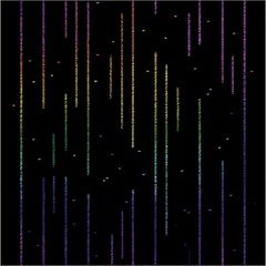Poster - abstract rainbow lines vertical cascade digital art background wallpaper pattern display design.