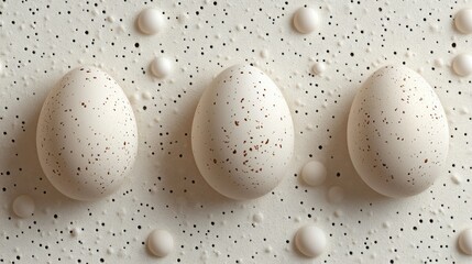 Poster - abstract background with soft ecru tones dotted design and eggshell paper texture