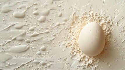Poster - abstract background with soft ecru tones dotted design and eggshell paper texture