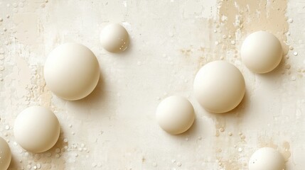 Poster - abstract background with soft ecru tones dotted design and eggshell paper texture