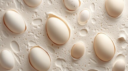 Poster - abstract background with soft ecru tones dotted design and eggshell paper texture