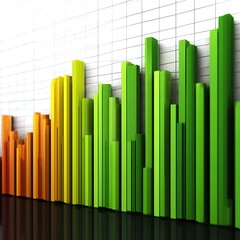 Poster - Ascending Data Visualization of Bar Graph with Gradient Color Scheme and Grid Pattern Background.