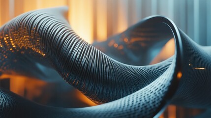 Aufkleber - An abstract image showing a swirling metallic structure and light