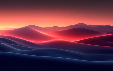 Wall Mural - sunset in the desert