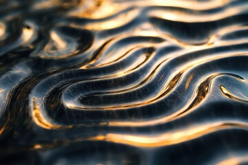 Poster - Beautiful patterns of light dancing on a reflective surface at sunset