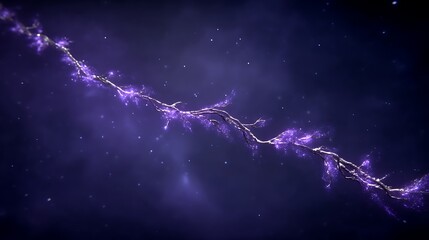 Poster - celestial vein of cosmic energy flowing through a nebula of stardust and galactic filament in deep s