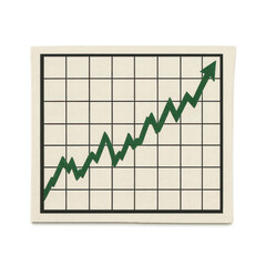 Poster - Simple Stock Graph with Upward Trend and Grid Background