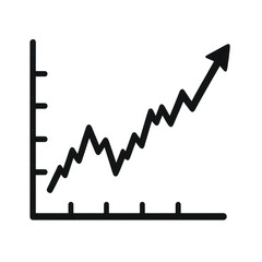 Poster - Simple Graph Illustration with Upward Trend and Arrow Design