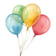 © SAYEDA - Watercolor Balloons isolated on transparent background