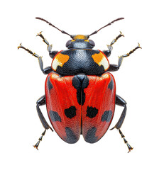 view of vibrant ladybug in natural habitat isolated on transparent background
