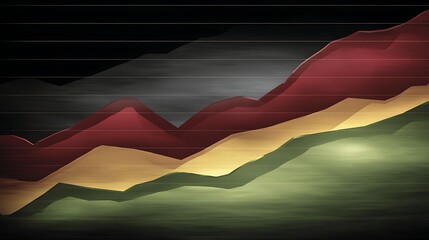 Poster - Dynamic Multi Layered Chart Illustrating Data Trends and Volatility in Business Analysis Scenarios.