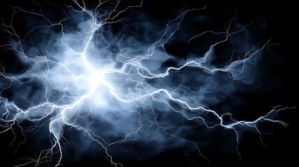 Wall Mural - electric discharge and light display illuminating darkness phenomena of energetic force.