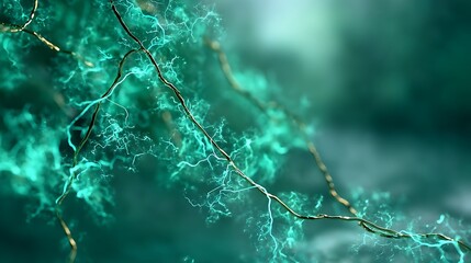 Poster - Electric Impulses Abstract Visualization of Neural Networks and Biological Processes 89 chr.
