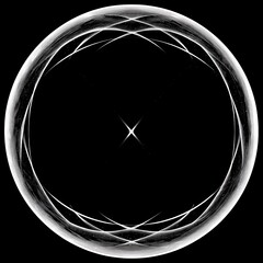 Poster - Elegant Abstract Circular Design with Geometric Lines Creating a Refined Aesthetic Composition.