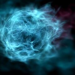 Poster - ethereal blue nebula cosmic cloud formation swirling celestial dust and gas abstract universe concep