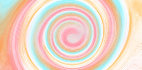Poster - A futuristic neon rainbow spiral colorful motion blur abstract background. A vibrant and dynamic swirl of colors, with shades of blue, pink, yellow, and green blending seamlessly Liquid Background.	