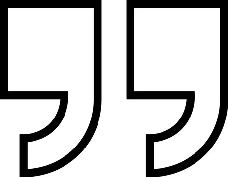 Quote Marks Abstract Vector Icon Quotes icon. Quote mark icon for conversation or definition. Quote speech symbol vector illustration.Quote mark. Quotes icon. Black quotes icon vector